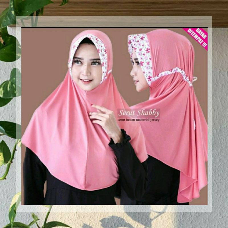 HIJAB SERUT JERSEY HIJAB JOKOWI LIST MOTIF BUNGA