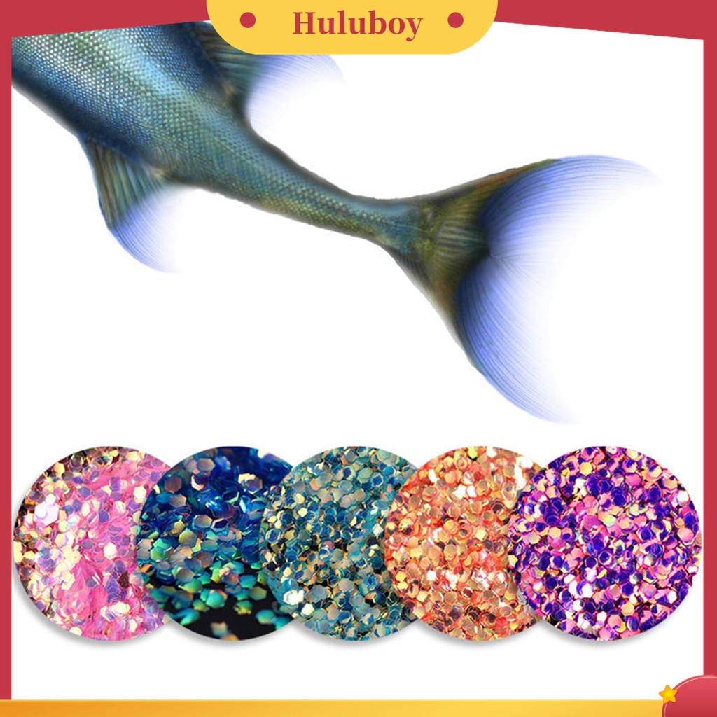 Huluboy Huluboy♡ Stiker Kuku Sequin Holografik Berkilau Tidak Pudar Untuk Ulang Tahun