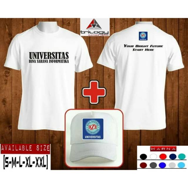  KAOS TOPI  SEMOT ORMIK BSI UNIVERSITAS BSI YOUR BRIGHT 