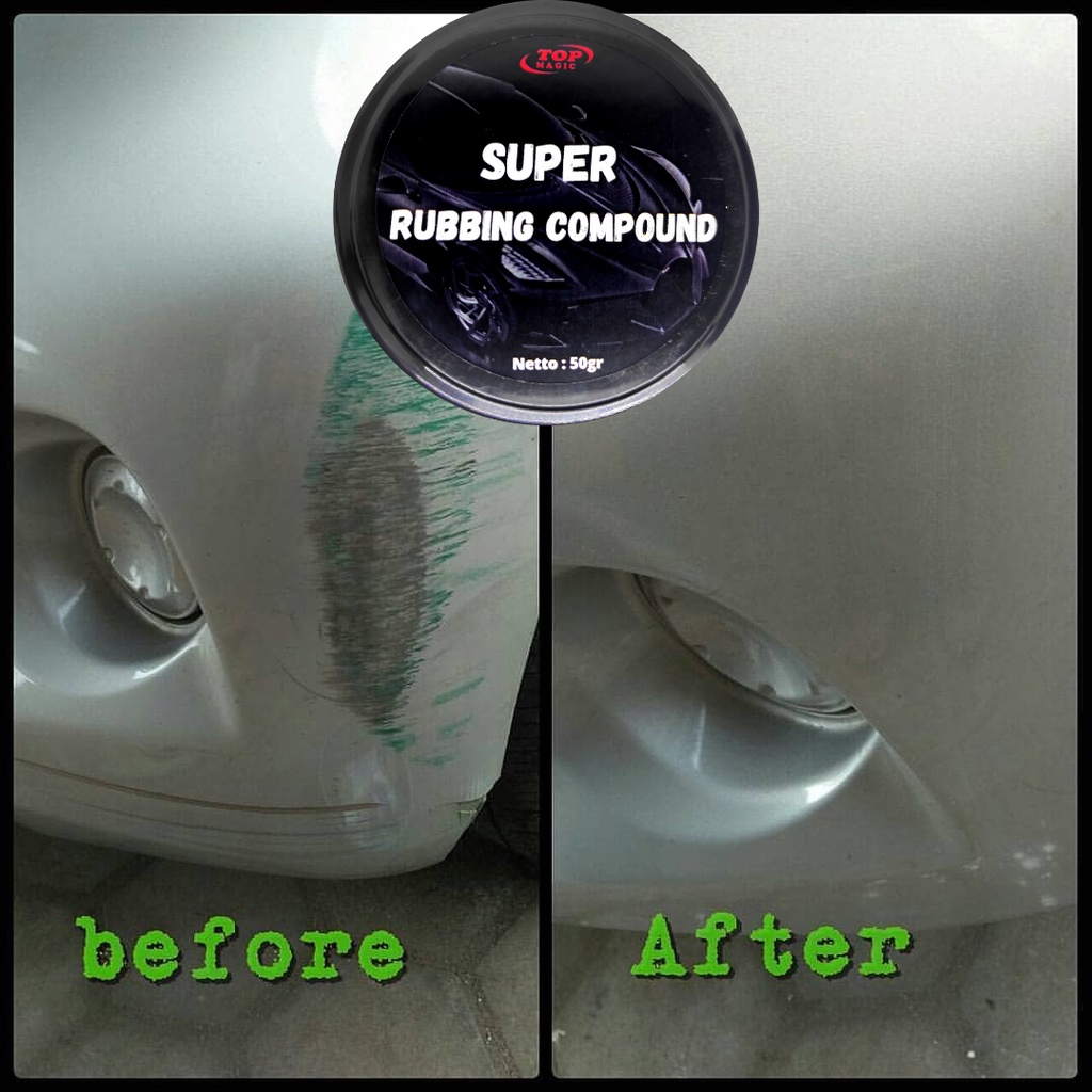 TOP SUPER RUBBING COMPOUND Ampuh Menghilangkan Noda Baret Lecet Pada Body Motor Mobil Helm Permanen