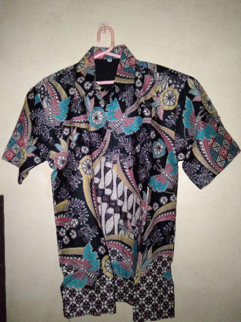 ( 1kg=5pcs) Kemeja Batik Lengan Pendek Batik Ori Nareswari Baskoro Batik Solo Seragam Batik Kerja