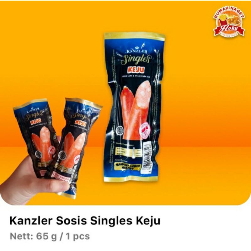 

Kanzler Singles Sosis Sapi dan Ayam Rasa Keju 65 gr