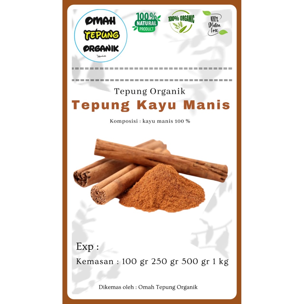 Jual Bubuk Kayu Manis Kemasan 100 Gram Tepung Kayu Manis 100 Gram