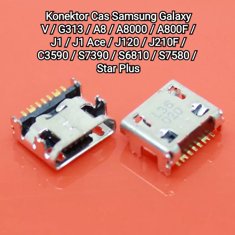 Konektor Charger Samsung Galaxy V / G313 / A8 / A8000 / A800F / J1 / J1 Ace / J120 / J210F / C3590 /