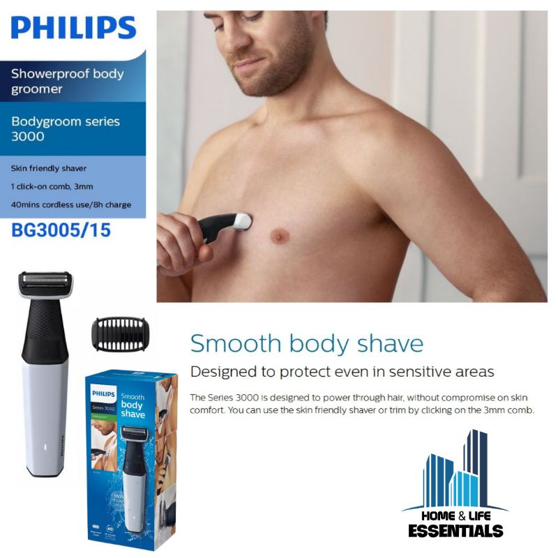 Bodygroom Philips BG3005 Body shaver Alat Cukur Bulu Badan Philips