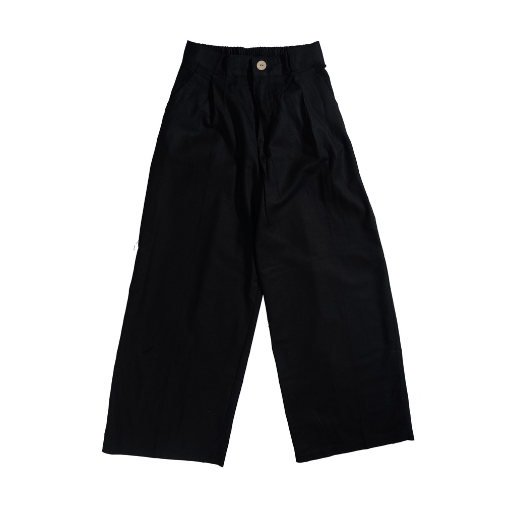 REINA CULOTTE PANTS | Celana Wanita | Culotte Pants | Celana Kulot Wanita-BLACK