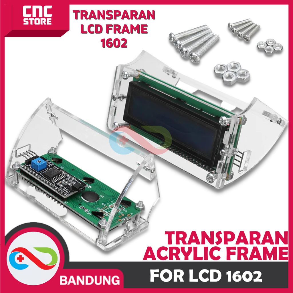 LCD FRAME 1602 16 X 2 AKRILIK CASE LCD BENING