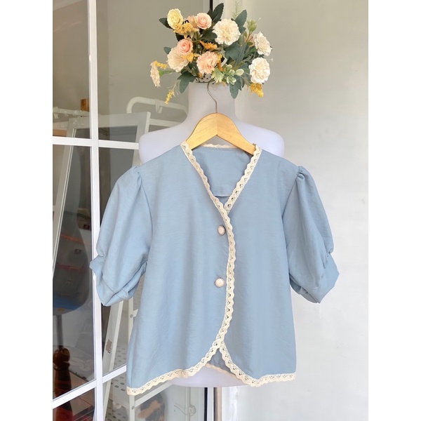 BLUEBUG KOREAN BLOUSE BY TOOLKISS