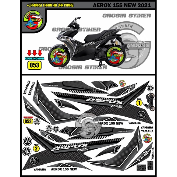 STRIPING VARIASI STIKER MOTOR YAMAHA AEROX 155 NEW 2021