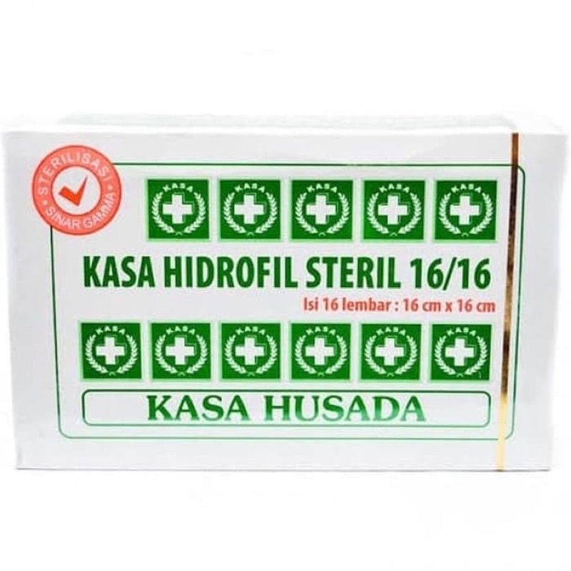 Kasa Husada Steril 16 lbr KASSA KAIN KASA STERIL HUSADA PEMBERSIH LIDAH BAYI UDEL PUSER PUSAR PENUTU