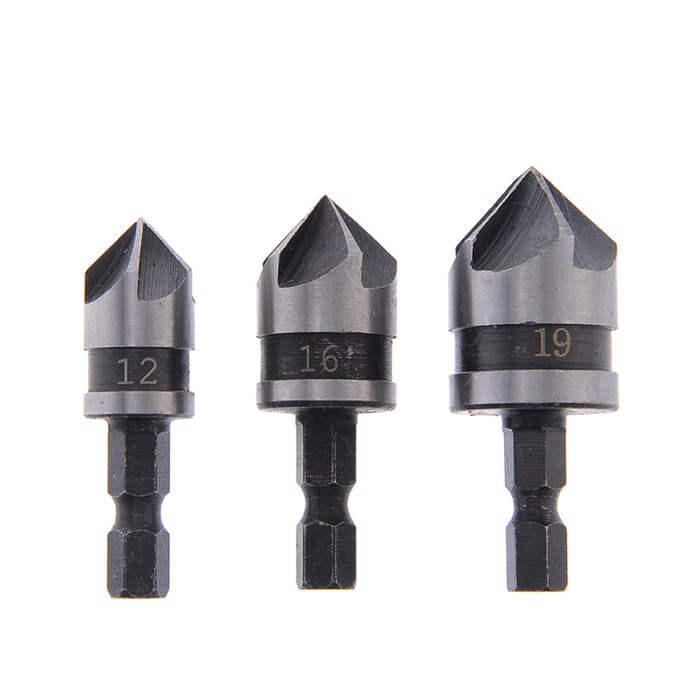 Mata Bor Flute Chamfer Countersink Drill Bit 90 Degree Hex Shank *MB13