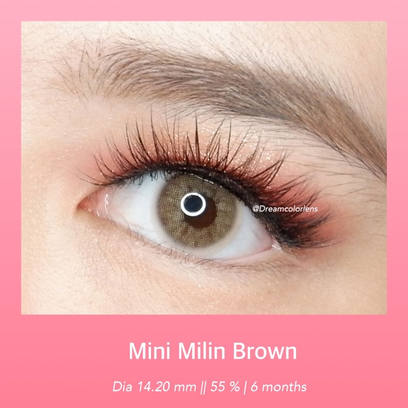 Softlens Kitty Kawaii Mini Milin Brown / Coklat Normal Minus Beda Minus