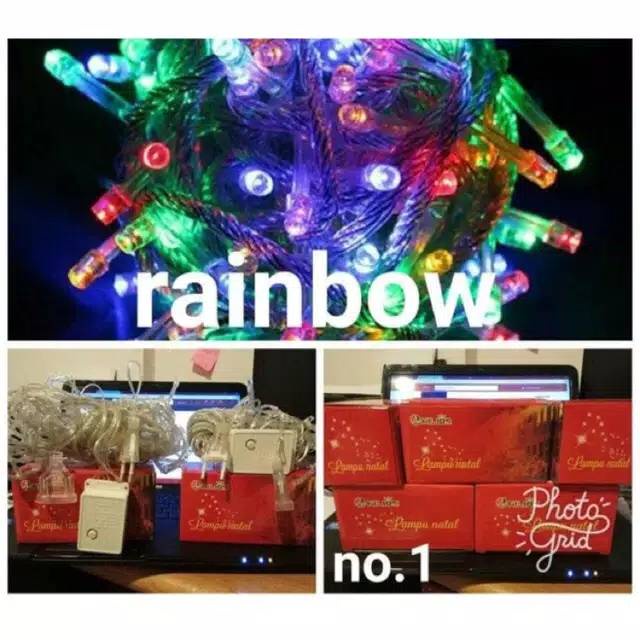 LAMPU LED POHON NATAL FANSTAR WARNA WARNI TUMBRL LAMPU 10 METER SAMBUNGAN rgb rainbow lampu hias dekorasi