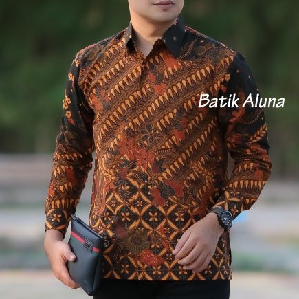 Jual BATIK PRIA LENGAN PANJANG MEWAH PREMIUM ALUNA KEMEJA BATIK ACARA ...