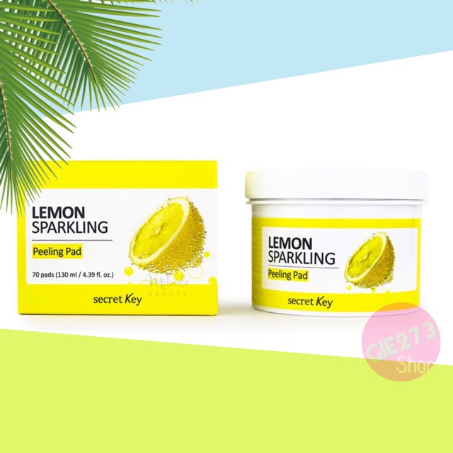 SECRET KEY Lemon Sparkling Peeling Pad 70 pads / Toner Wajah