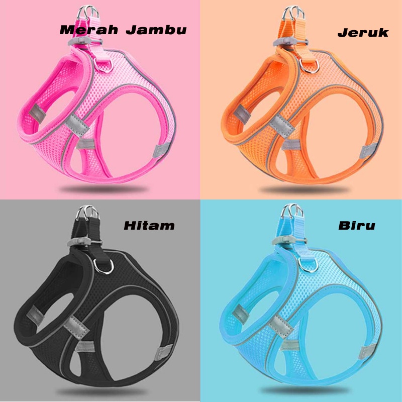 Tali Tuntun Rompi Harness Kucing Tali Kucing Harness Tali Tuntun Harness Kucing Anjing Rompi Glow In The Dark Harness Bahan Mesh Lembut Dengan Busa Untuk Anjing Kucing Ukuran Kecil Sedang