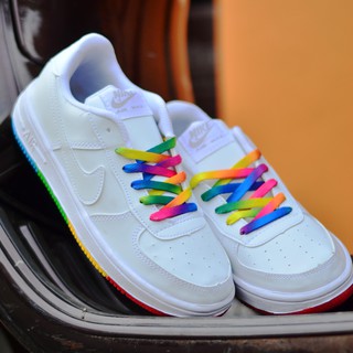 PROMO SEPATU  NIKE  AIR  FORCE  ONE FULL WHITE PUTIH MOTIF 