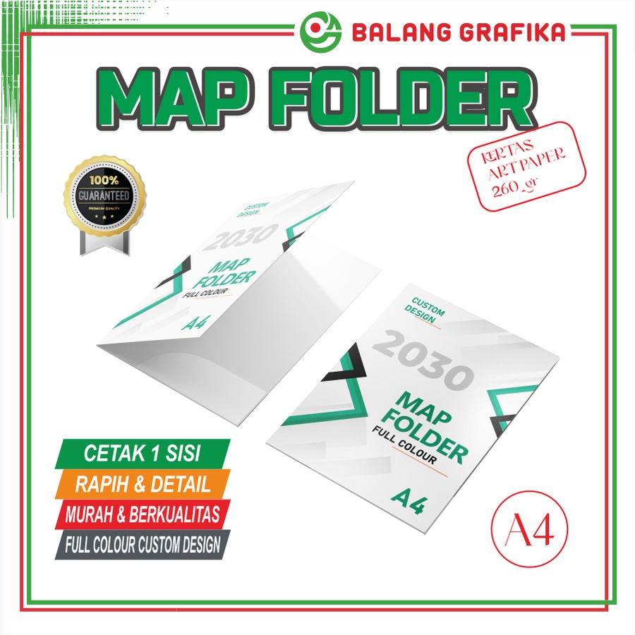 Map Folder Custom Sekolah Kantor Klinik Instansi Pemerintah  Kampus Perusahaan A4