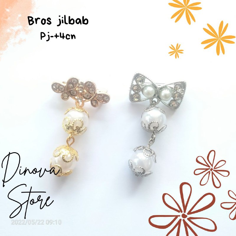 bros jilbab mutiara susun 2 dan 3/bros hijab/aksesoris jilbab