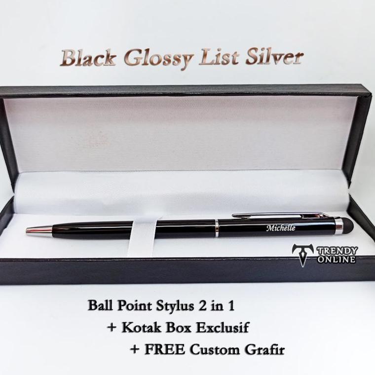 

Stock Terbatas Pulpen promosi stylus 2in1 Free Custom grafir box+pen .,.,.,.,