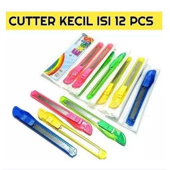 Pisau cutter Kater Kecil L300 Warna Transparan