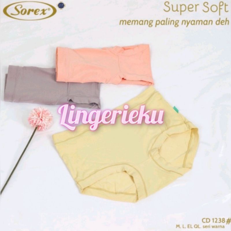 Sorex 1238 CD Celana Dalam Wanita Perempuan Supersoft Lembut Karet Besar