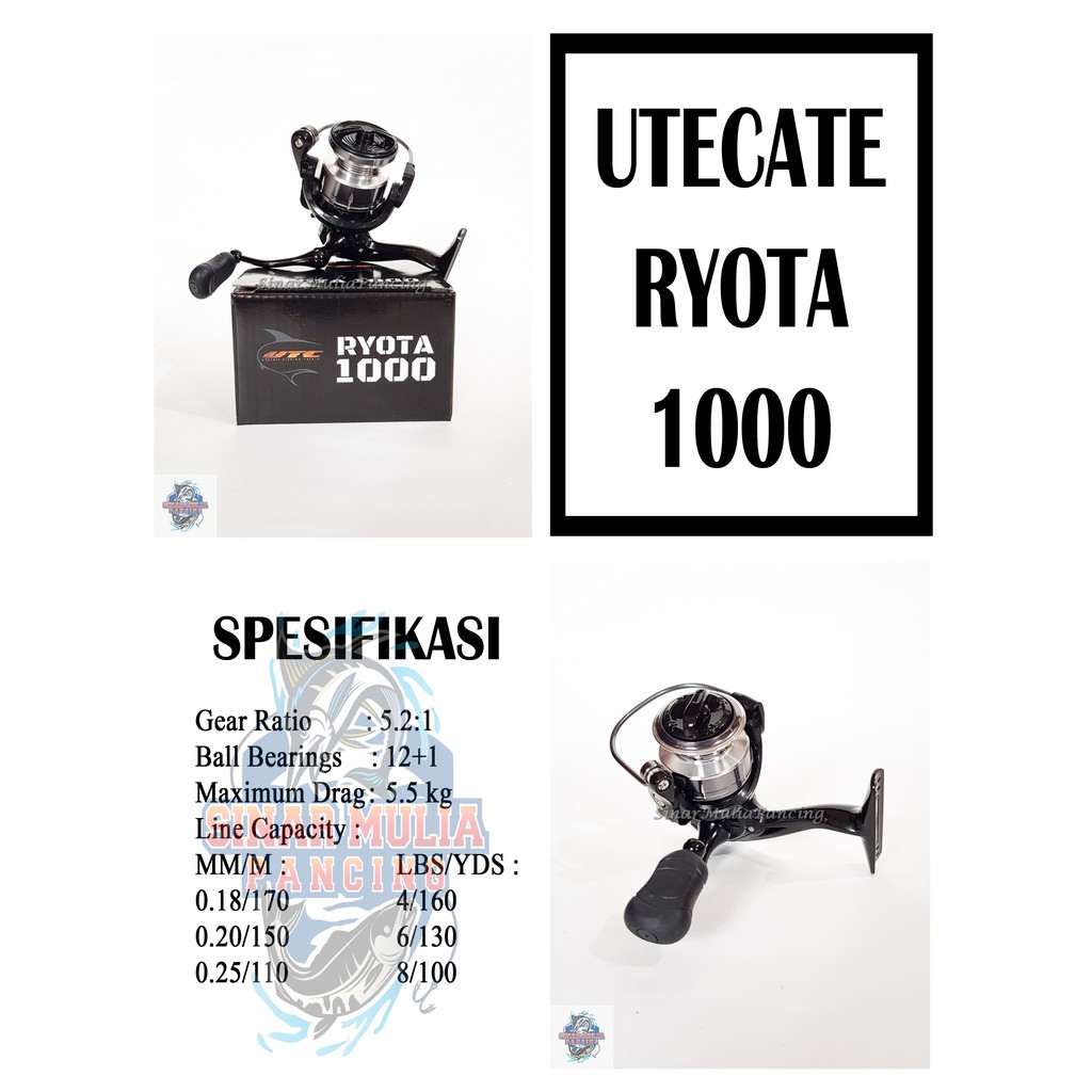 REEL SPINNING UTECATE RYOTA 1000 [SPESIFIKASI CEK FOTO]