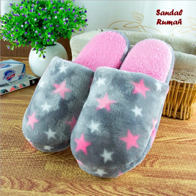 Sandal rumah nyaman dan anti slip motif STAR ok  good quality