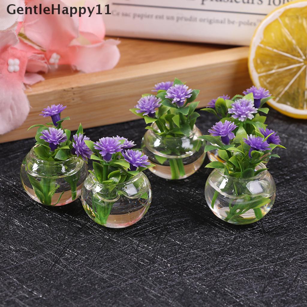 Gentlehappy Miniatur Pot Tanaman Hijau Dekorasi Rumah Boneka 1 / 12