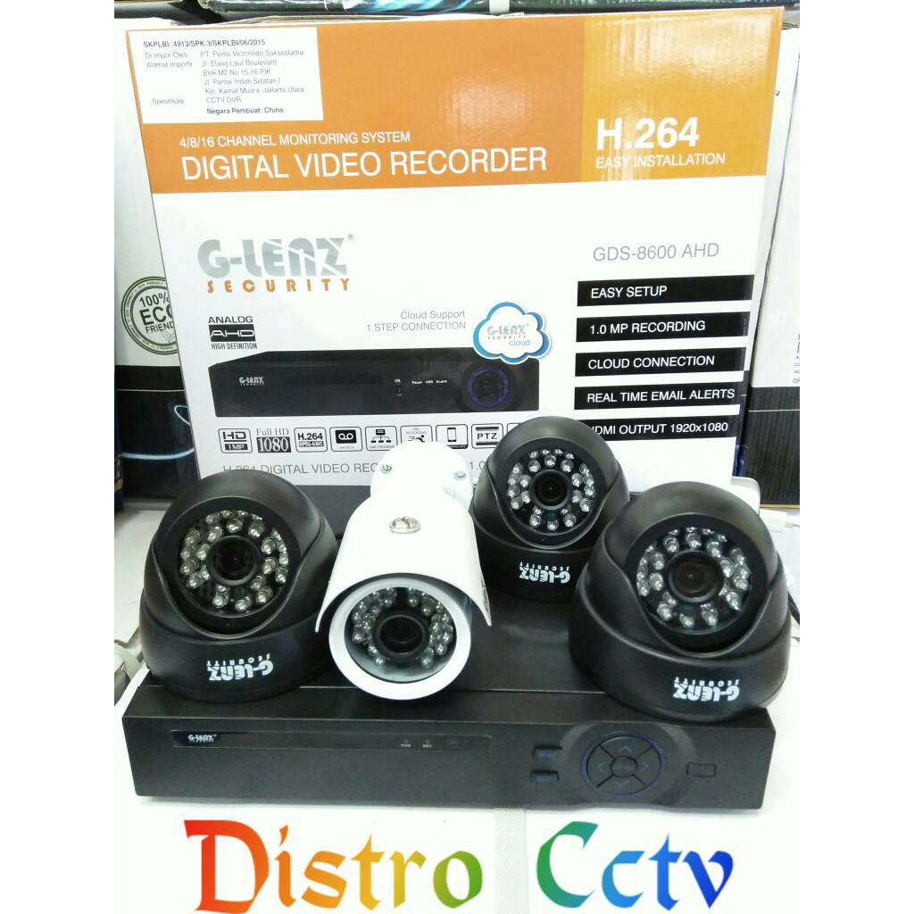 Paket Cctv AHD 4Ch G-LENZ + Hard disk