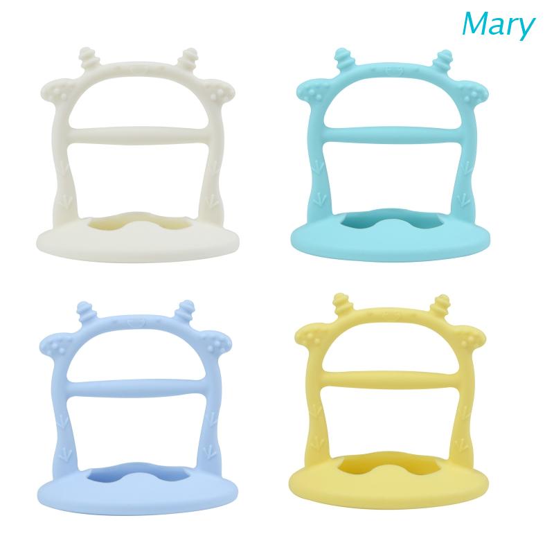 Mary Mainan Teether Bentuk Sapi Bahan Silikon Untuk Bayi