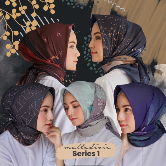 Hijab voal printed scarf Maltadivia Series 1 / Jilbab 