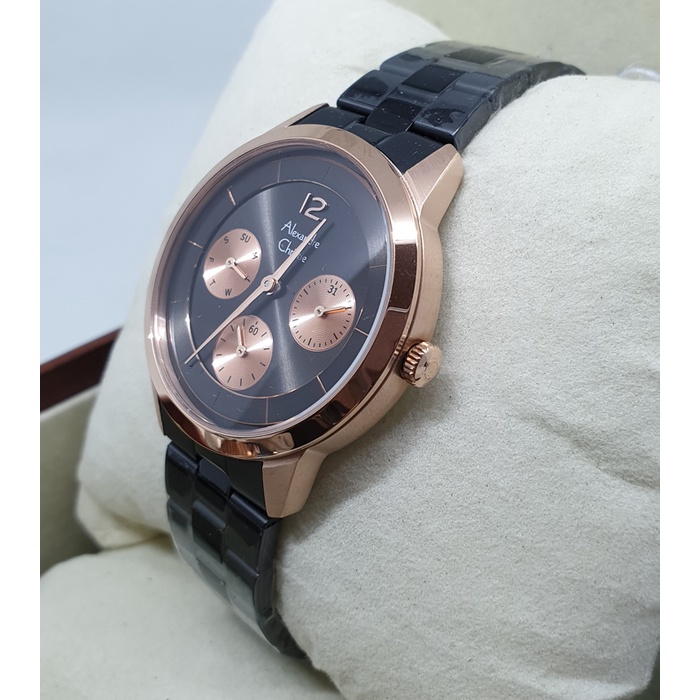 Alexandre Christie Ac 2760 Rosegold Blue, Jam Tangan Wanita, Original