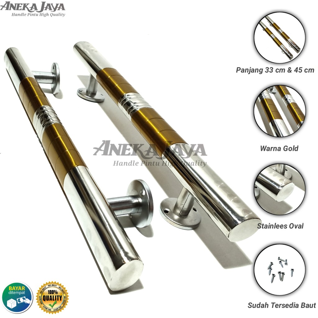 handle set  kunci pintu rumah 33 cm murah minimalis tarikan pintu stainless gagang pintu terbaru