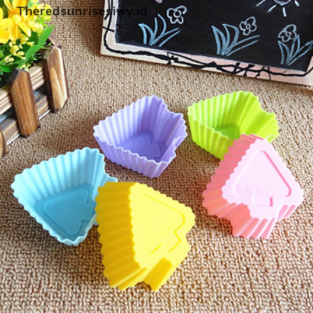 # Alat Rumah Tangga # 1pc Cetakan Cupcake / Muffin Bentuk Panah Bahan Silikon Warna Acak