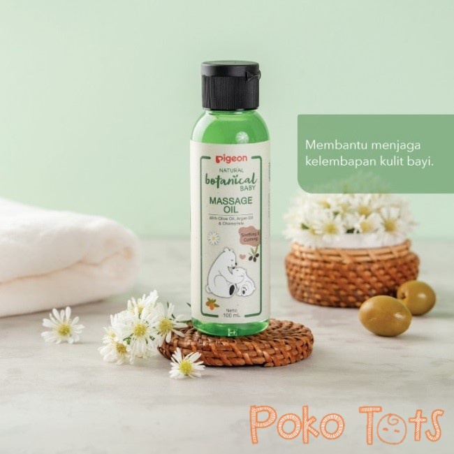 Pigeon Natural Botanical Baby Massage Oil 100ml Minyak Pijit Untuk Bayi &amp; Anak