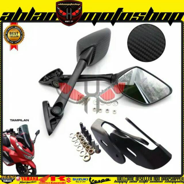 SPION R25 TANGKAI PANJANG KARBON+BREKET SERPO PNP