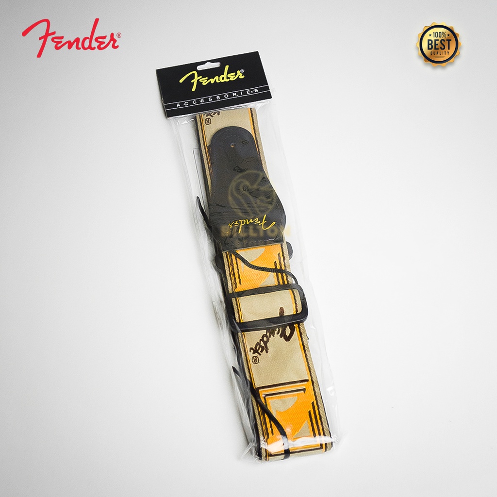 Strap Gitar Akustik Fender / Strap Gitar Premium / Aksesoris Gitar Strap Akustik Klasik Elektrik