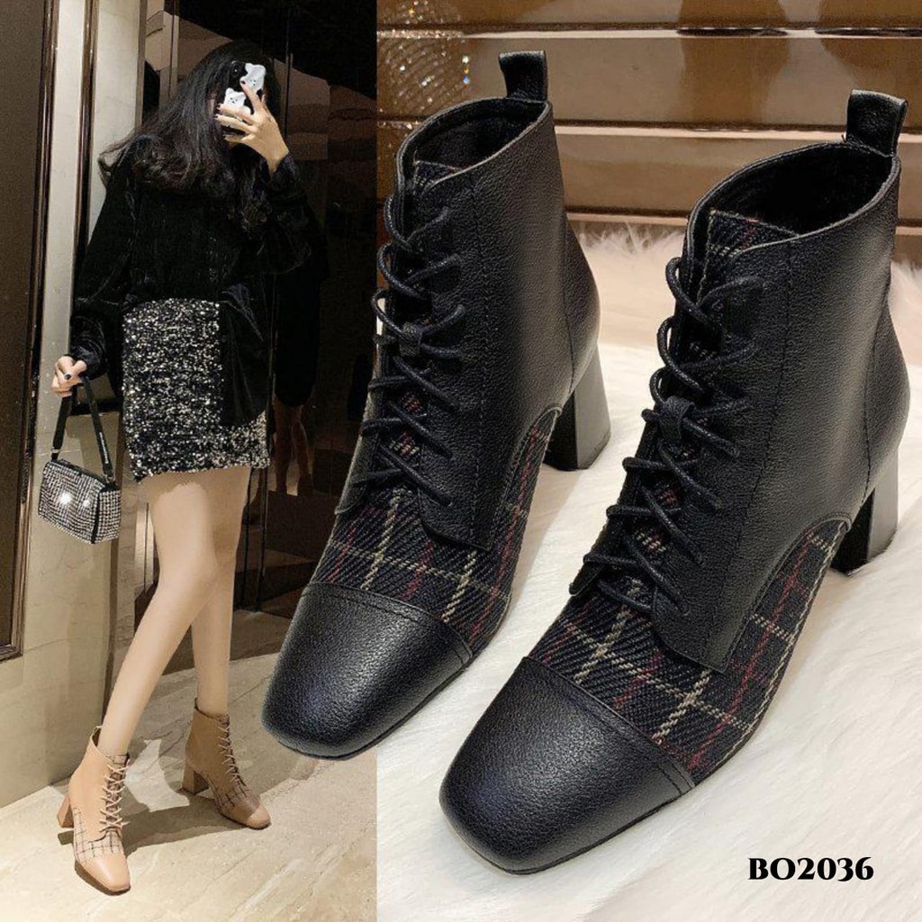 RESTOCK PRF Sepatu Boots Heels Korea BO2036