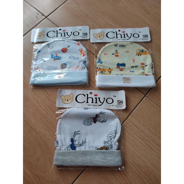 Topi Bayi Chiyo Motif dan Bergaris warna SNI