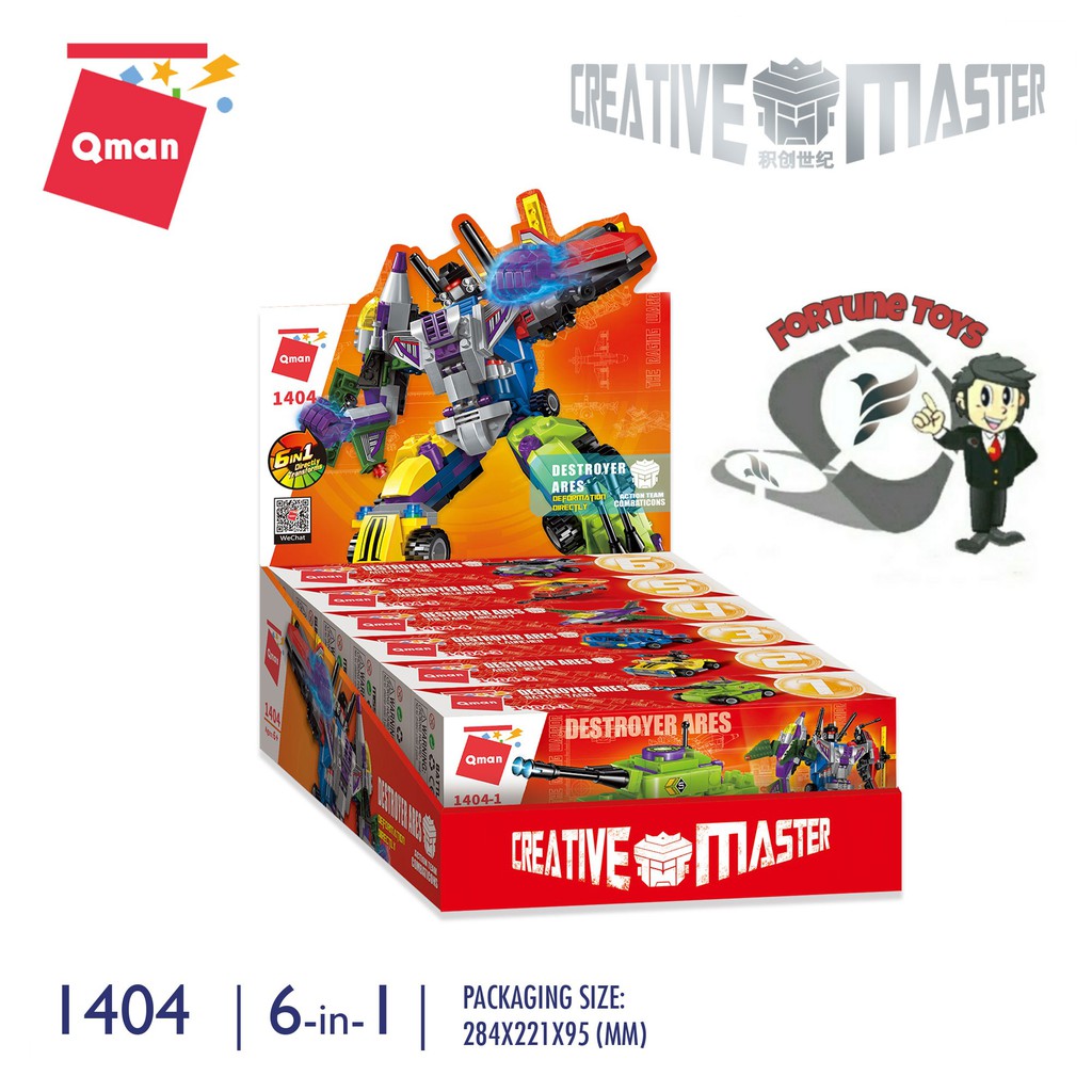 Lego Qman 1404 Creative Master 6in1 Robot Transformers Destroyer Ares