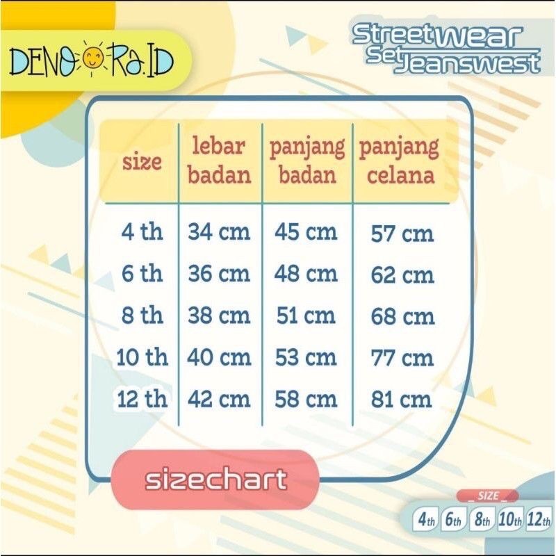 set jeanswest DENOORA usia 4-12th/ setelan joger anak denoora/ set denoora/ set jeans denoora