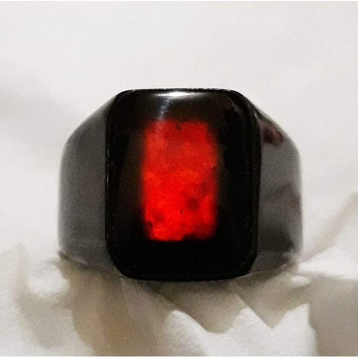 Cincin Batu Keren Natural Kecubung Api Yaman Wulung Api Asli Aceh Diskon