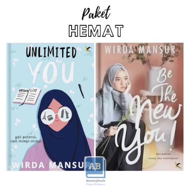 [Paket Hemat] 2 Buku Wirda Mansur; Unlimited You & Be The New You (100% Original)