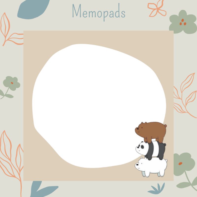 Memopads | Memopads We Bare Bears