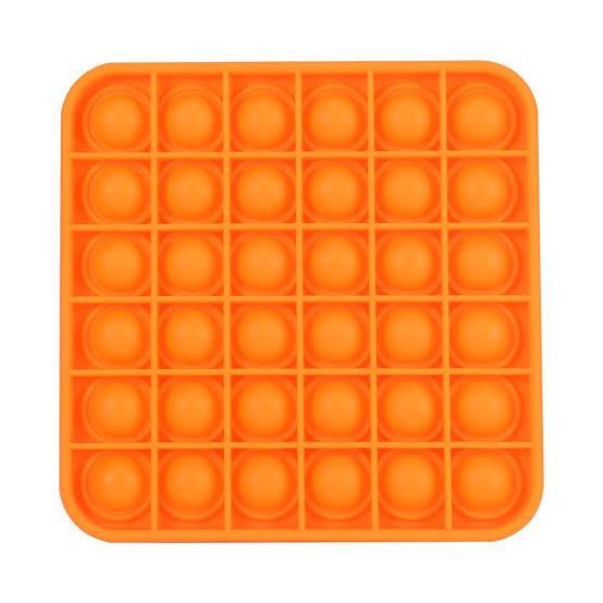 POP IT Mainan Viral Fidget Toy / Mainan Gelembung Fidget Push Pop It ANTI Stress / Fidget Push Pop-SEGI 4 - ORANGE