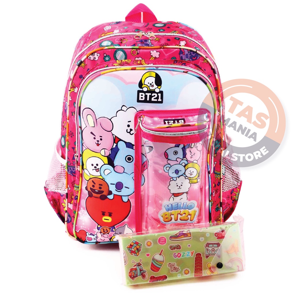 PTS Ransel Sekolah Anak TAS TAS ANAK HELLO TUBE + FREE TEMPAT PENSIL MIKA TAS SEKOLAH