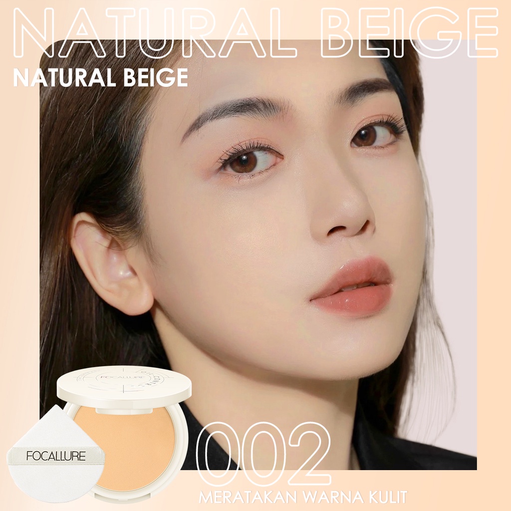 Focallure Natural Oil-Control Powder Waterproof Compact Powder Stay-Matte Powder Up To 12 Hours FA236