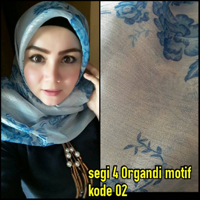 Segi 4 organdi motif