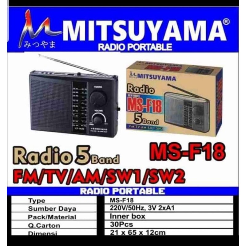 Harga Termurah RADIO JADUL AC DC - RADIO MITSUYAMA MS4046 - Ms F100 -MS F18